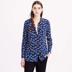 Classic silk blouse in zebra parade